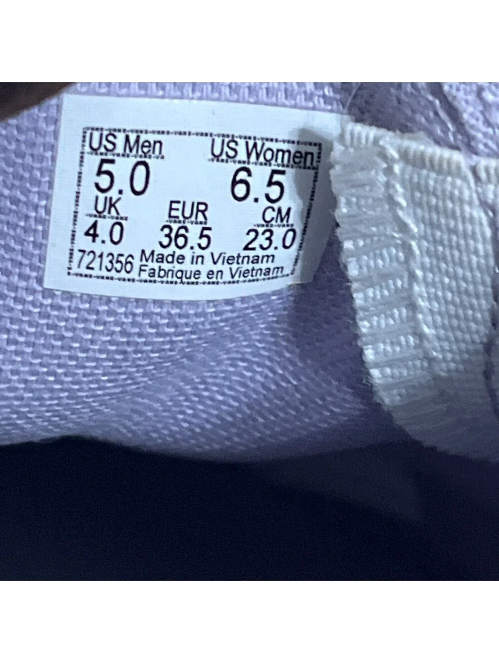 Vans Slip On Stackform Women's Size 6.5 Shoes Purple White Low Platform Sneakers